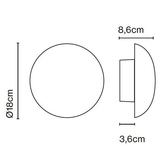 Marset Babila 18 LED-Wandleuchte, In/Outdoor