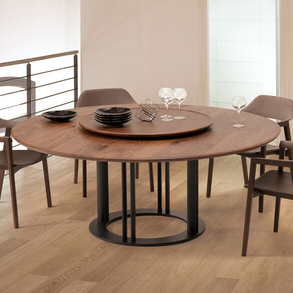 CondeHouse RB runder Tisch mit Massivholzplatte, verschiedene Gren