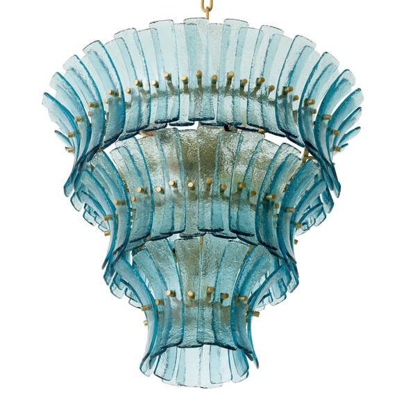 EICHHOLTZ Toscano Kronleuchter  67 cm, Blaues Glas