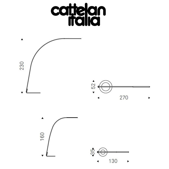 Cattelan Italia LAMPO LED-Bogenleuchte - SONDERPREIS