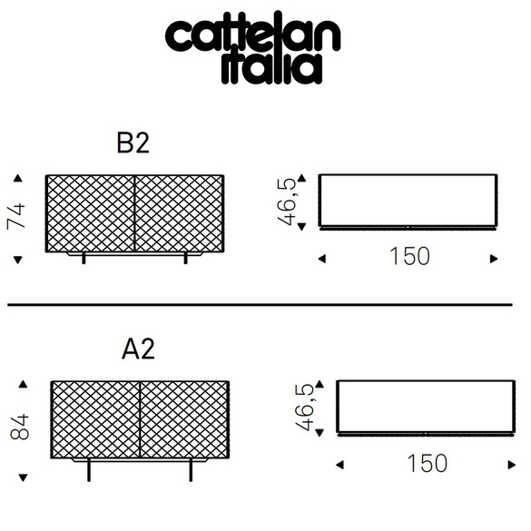 Cattelan Italia VIVALDI Anrichte 3-trig - SONDERPREIS