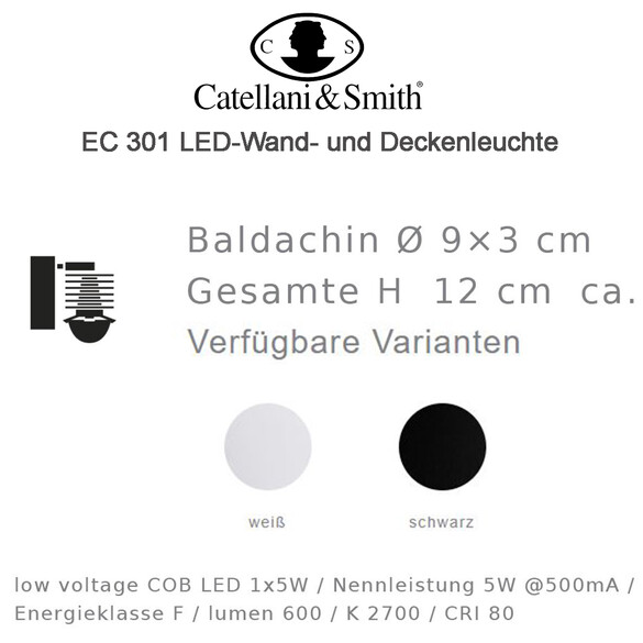 Catellani & Smith EC 301 LED-Wand- und Deckenleuchte - SONDERPREIS