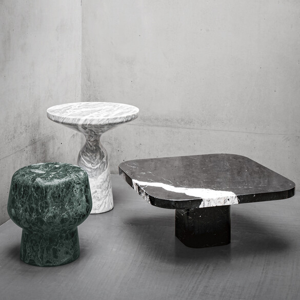 ClassiCon CORKER 1 Marble Hocker & Beistelltisch