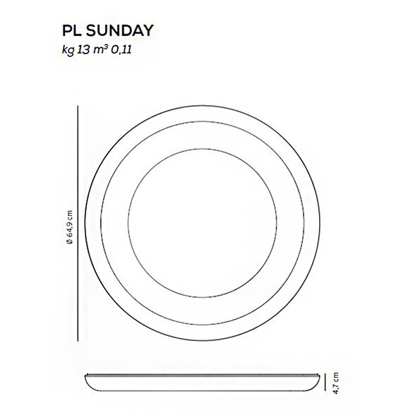 Axolight SUNDAY PL LED Deckenleuchte  64,9 cm