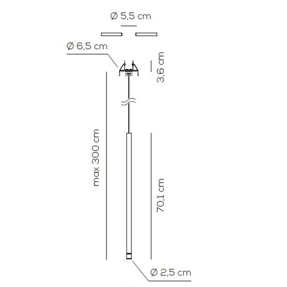 Axolight VIRTUS LED Pendeleinbauleuchte (Recessed)