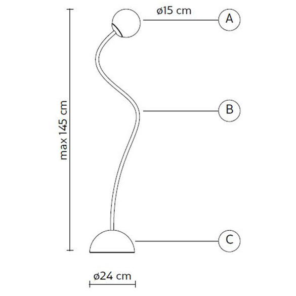 Karman MOONY Stehleuchte 145 cm - OUTDOOR