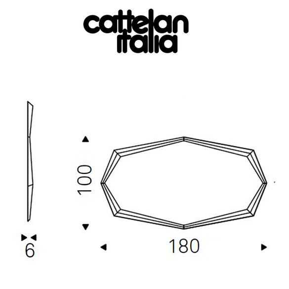 Cattelan Italia EMERALD Wandspiegel 180x100 cm - SONDERPREIS