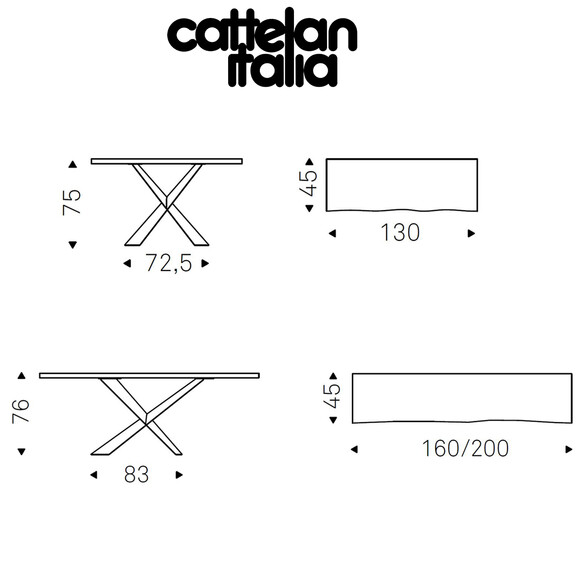 Cattelan Italia TERMINAL KERAMIK PREMIUM Konsole mit Keramikplatte - SONDERPREIS