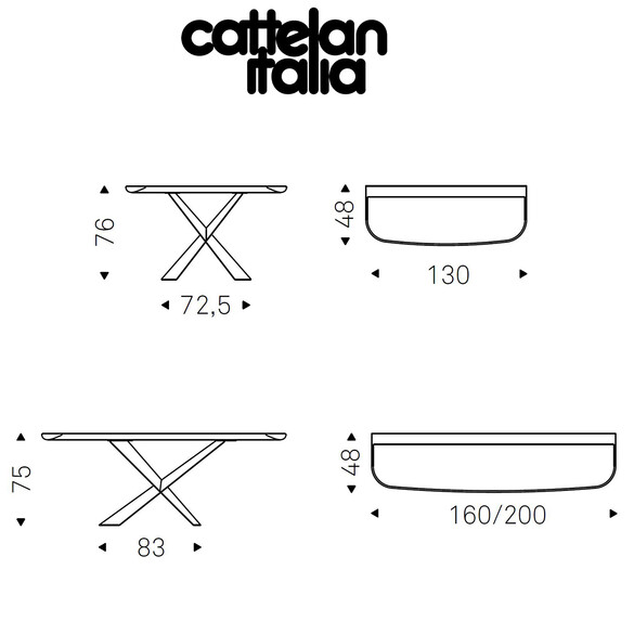 Cattelan Italia TERMINAL KERAMIK PREMIUM Konsole mit Keramikplatte - SONDERPREIS