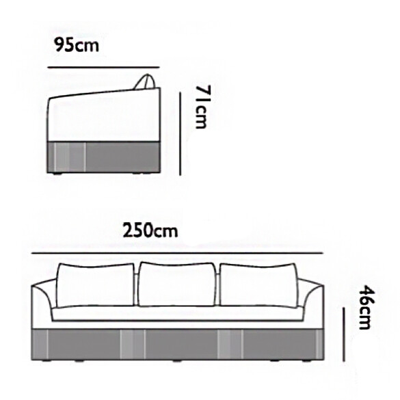 Moooi Amami Designer Sofa 250 cm