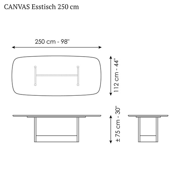 Bonaldo CANVAS Esstisch 250 cm