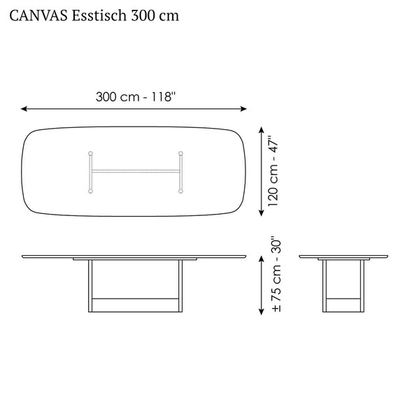 Bonaldo CANVAS Esstisch 300 cm