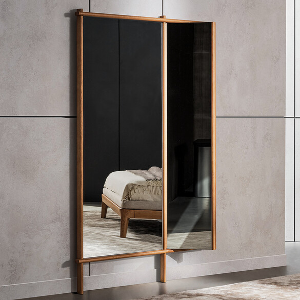 Bonaldo ISOLA MIRROR Designer Wandspiegel aus Massivholz