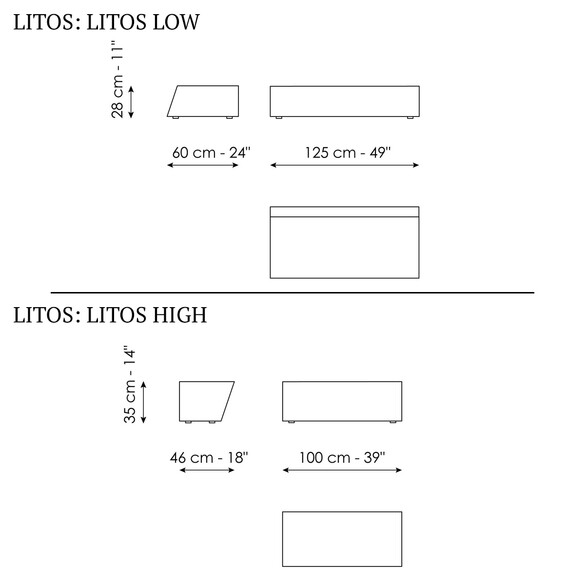 Bonaldo LITOS Designer Couchtisch im Set