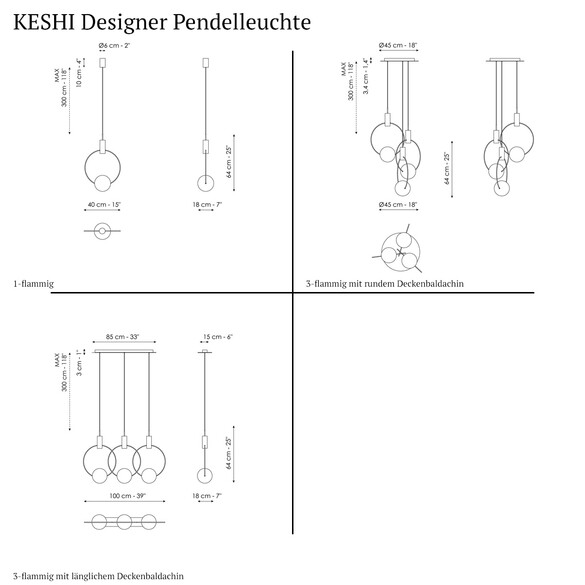 Bonaldo KESHI Designer Pendelleuchte