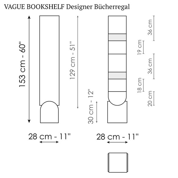 Bonaldo VAGUE BOOKSHELF Designer Bcherregal