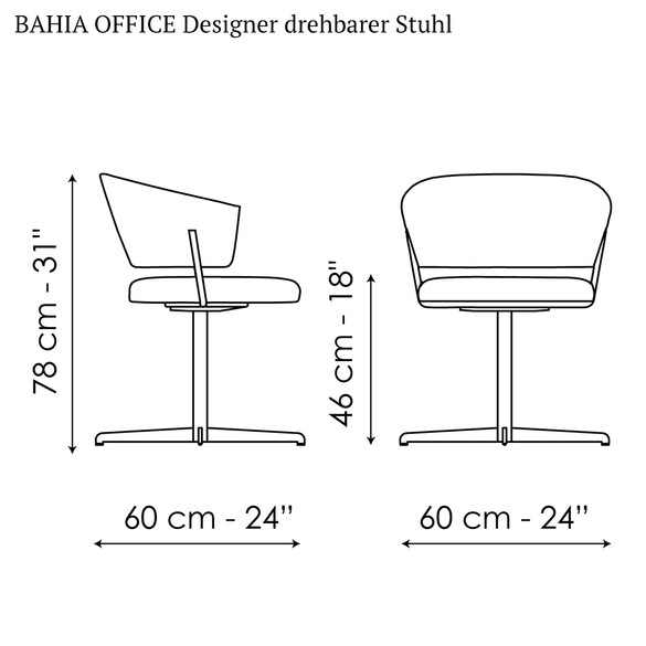 Bonaldo BAHIA OFFICE Designer drehbarer Stuhl