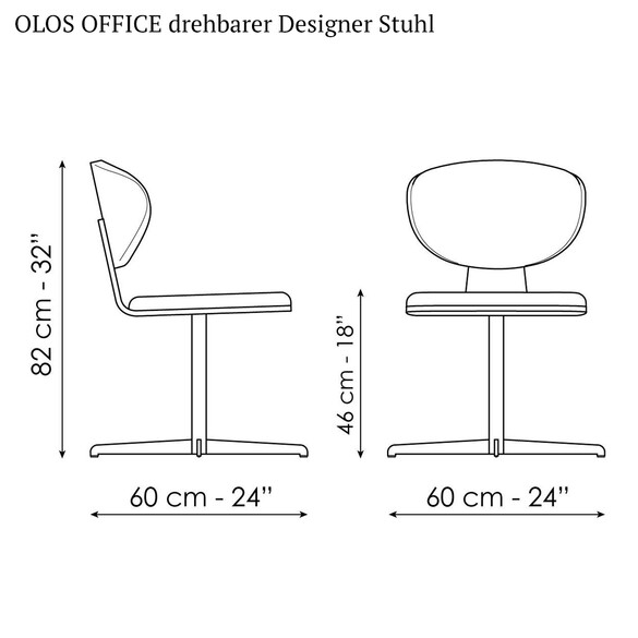 Bonaldo OLOS OFFICE drehbarer Designer Stuhl