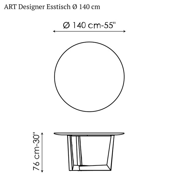 Bonaldo ART Designer Esstisch  140 cm