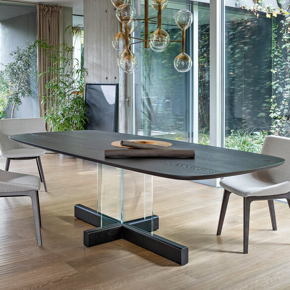 Bonaldo CROSS TABLE GLASS Esstisch 200 cm