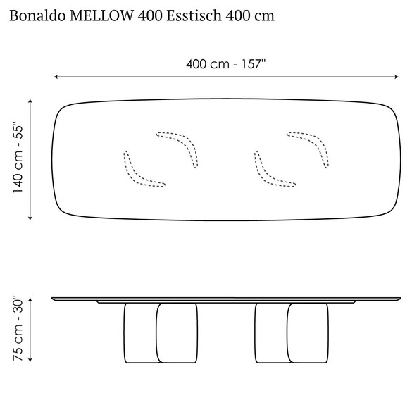 Bonaldo MELLOW 400 Esstisch 400 cm