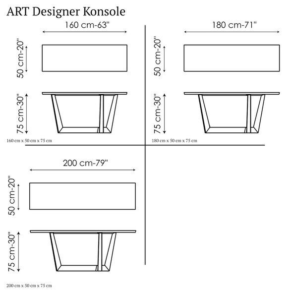 Bonaldo ART Designer Konsole, Keramikplatte