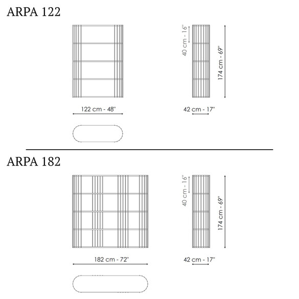 Bonaldo ARPA Designer Bcherregal