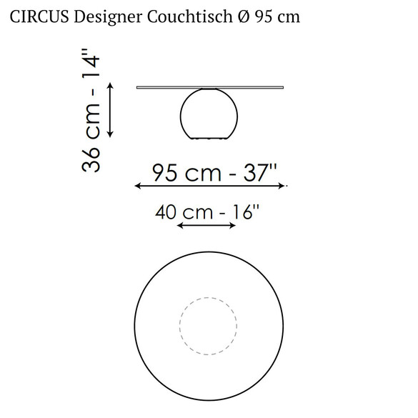 Bonaldo CIRCUS Designer Couchtisch  95 cm