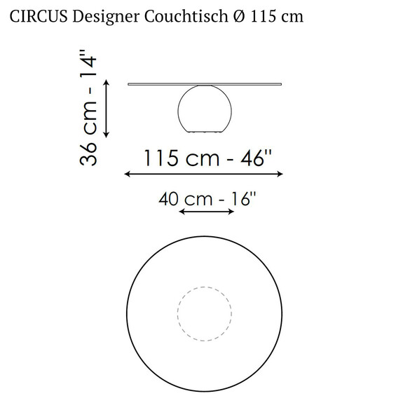 Bonaldo CIRCUS Designer Couchtisch  115 cm