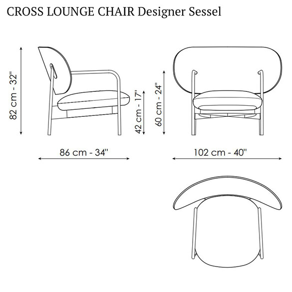 Bonaldo CROSS LOUNGE CHAIR Designer Sessel