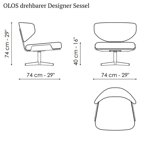 Bonaldo OLOS drehbarer Designer Sessel