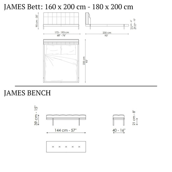 Bonaldo JAMES Designer Bett