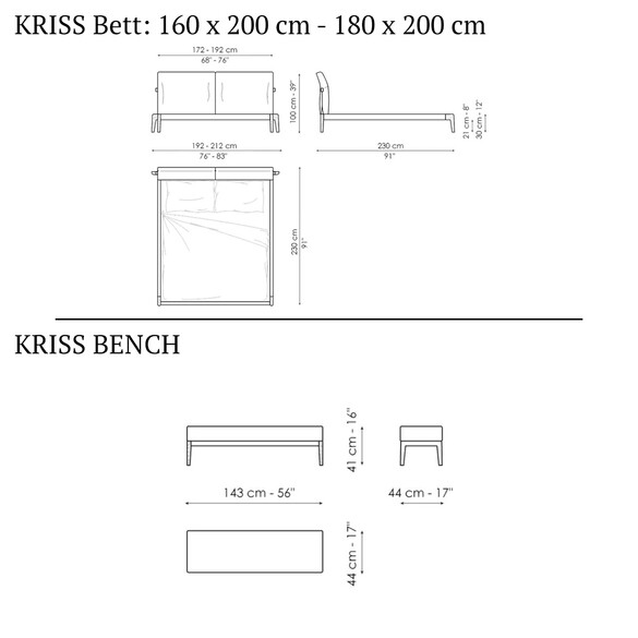 Bonaldo KRISS Designer Bett