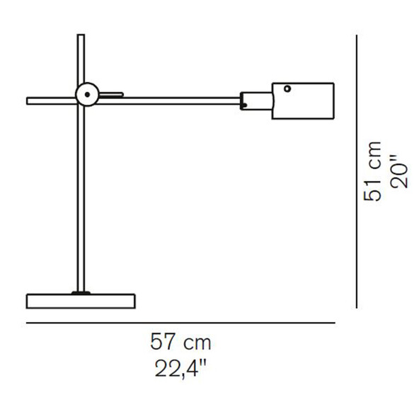 Oluce G.O. 252 verstellbare Tischleuchte