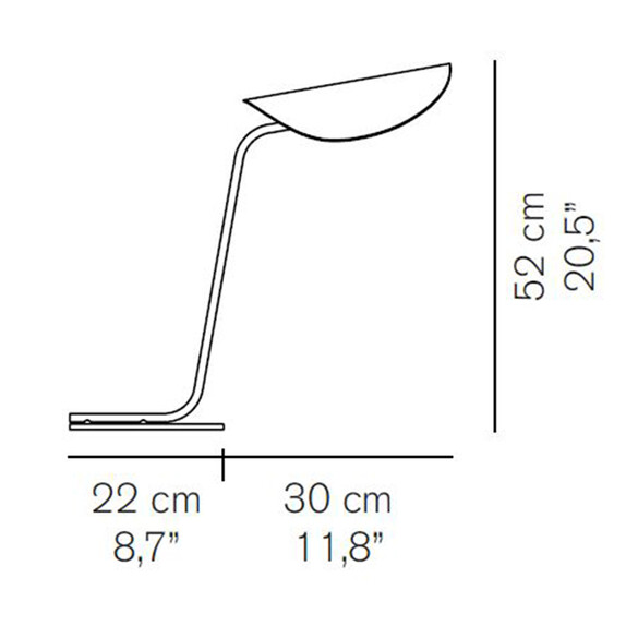 Oluce PLUME 221 Designer Tischleuchte