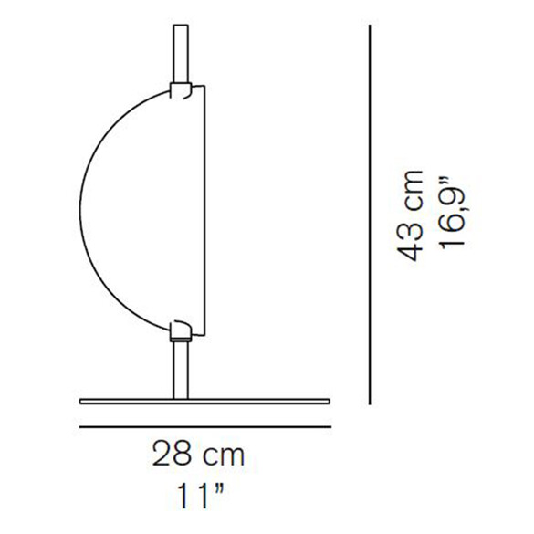 Oluce SUPERLUNA 297 LED-Tischleuchte