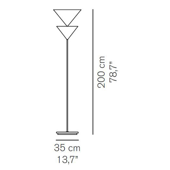 Oluce PASCAL 345/L LED-Stehleuchte 200 cm