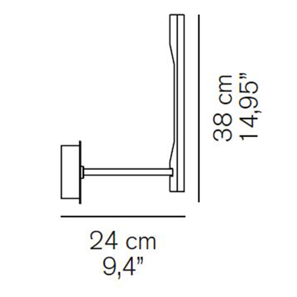 Oluce ILO 187 LED-Wandleuchte