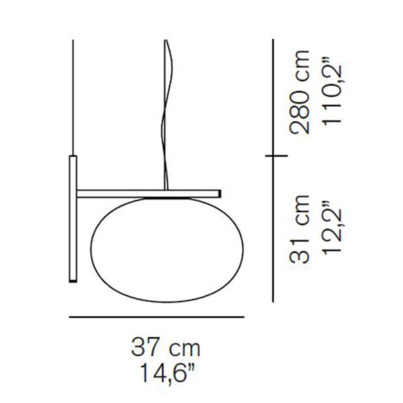 Oluce ALBA 466 Designer Pendelleuchte