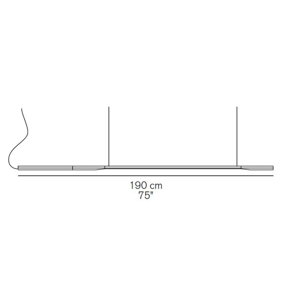 Oluce ILO 487 LED Pendelleuchte 190 cm