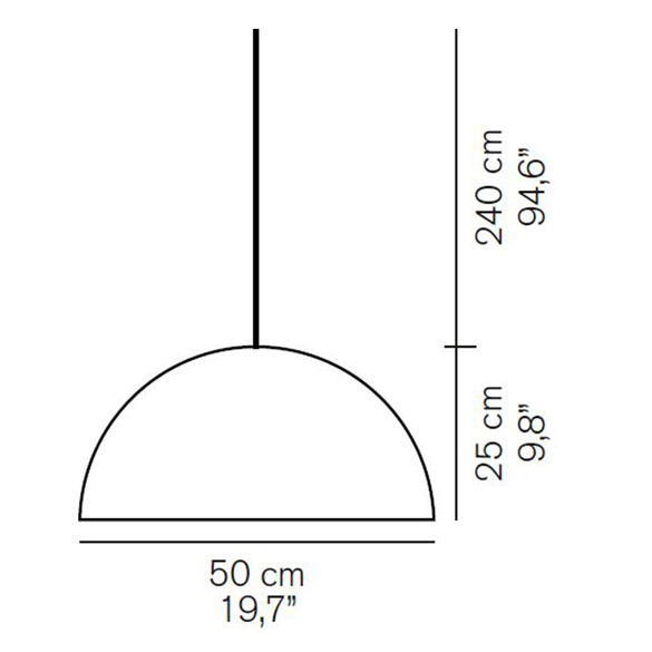 Oluce SONORA 408 Pendelleuchte  50 cm