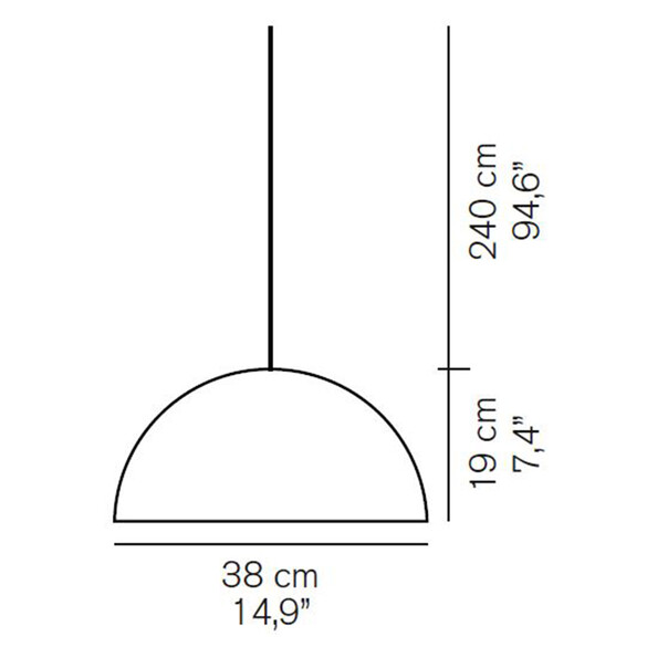 Oluce SONORA 437 Pendelleuchte  38 cm