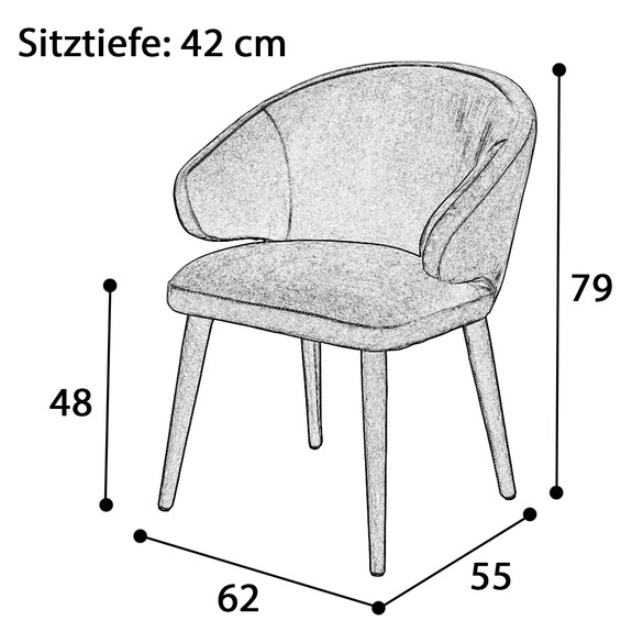 EICHHOLTZ Cardinale Stuhl, Grau - SONDERPREIS