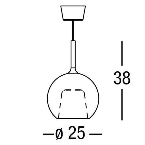 Penta GLO MEDIUM Pendelleuchte  25 cm in Grn verspiegelt - SONDERPREIS