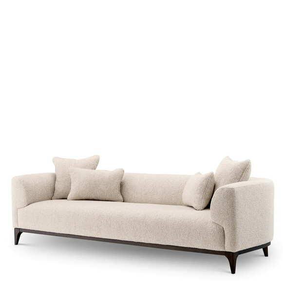 EICHHOLTZ Brannan Sofa 263 cm, Boucl chalk white