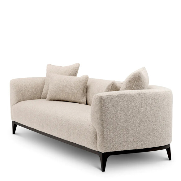 EICHHOLTZ Brannan Sofa 263 cm, Boucl chalk white