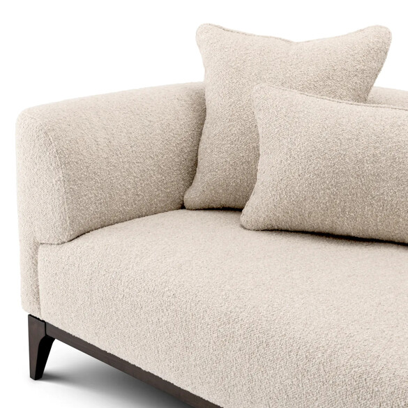 EICHHOLTZ Brannan Sofa 263 cm, Boucl chalk white