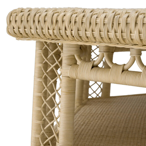 EICHHOLTZ Saba Hexagon Couchtisch, Rattan