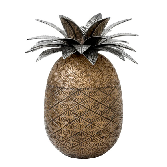 EICHHOLTZ Pineapple Aufbewahrungsbox, Messing-Antik