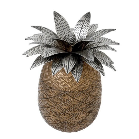 EICHHOLTZ Pineapple Aufbewahrungsbox, Messing-Antik